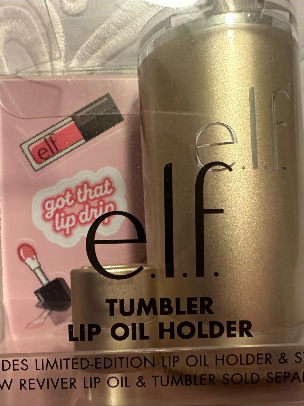 Tumbler Lip Oil Holder - Gold
